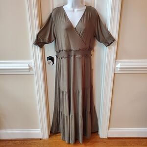 Serra Olive Maxi Dress